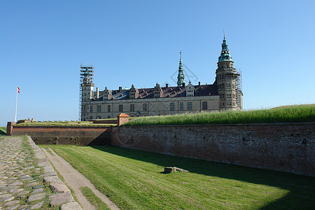 Kronborg 哈姆雷特埃尔西诺尔赫辛格堡丹麦教会天空防御村庄游客遗产堡垒城市建筑古迹图片