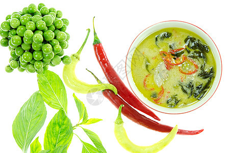 顶视图食物红色美食菜肴蔬菜茄子白色辣椒绿色图片