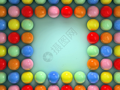 色彩多彩的球原子玻璃艺术珍珠塑料按钮液体插图反射阴影图片
