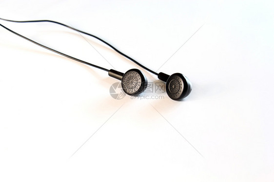 白色的黑耳机手机金属绳索商业电缆派对机动性电子产品玩家扬声器图片