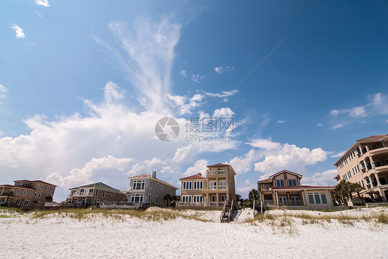 Florida海滩场景闲暇海岸运输休闲游客公寓海水海湾水域图片