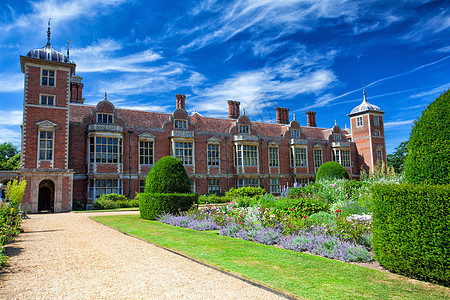 英国著名的闪烁厅植物树木花朵奢华植物学花园地标建筑历史图片