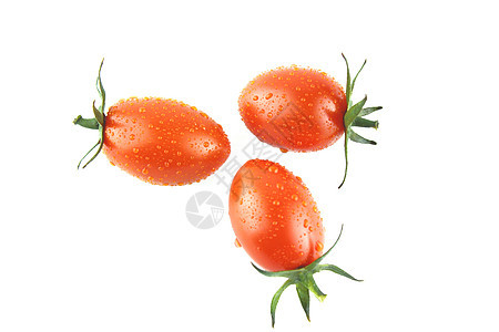 新鲜樱桃新西红柿食物饮食绿色团体营养水果工作室蔬菜红色白色图片