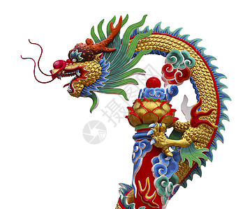 中国龙雕像传统艺术雕塑图片