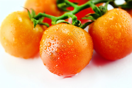 新鲜樱桃新西红柿水果绿色营养团体白色红色蔬菜饮食食物工作室图片
