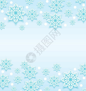冬季雪花背景摘要和冬季背景图片