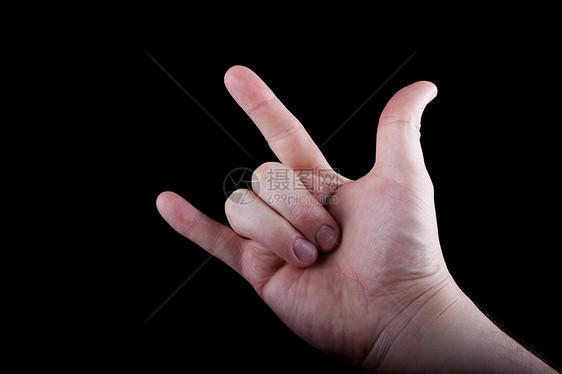 显示我爱你的手印牌语言概念男性身体手指广告手势比划图片