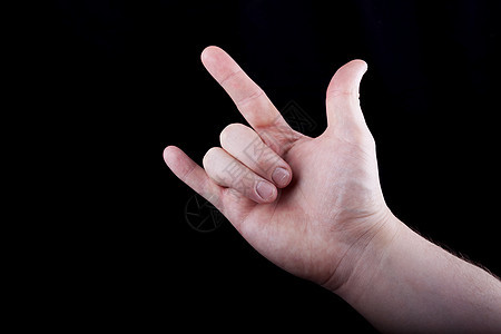 显示我爱你的手印牌手势男性比划语言广告身体概念手指图片