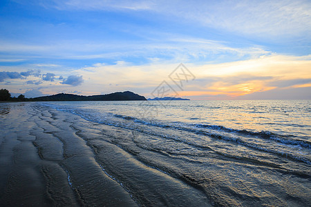 安达曼海滩日落图片
