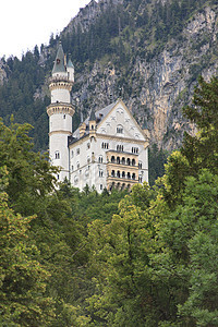 纽施旺斯坦城堡目的地尖塔自然景观爬坡旅行建筑季节纪念碑图片
