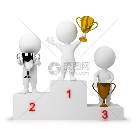 3d小人口     奖励赢家金子青铜插图仪式平台挑战运动报酬胜利冠军图片