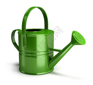 水罐金属插图花园园艺绿色工具植物白色家庭工作背景图片