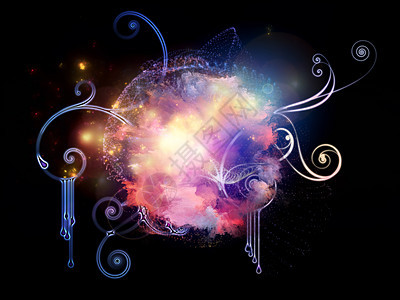 设计星云的广播装饰品螺旋漩涡辉光想像力魔法幻觉元素黑色创造力图片