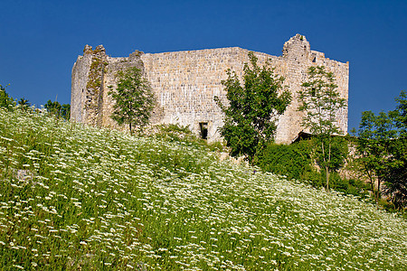 绿色的Slunj旧堡垒图片
