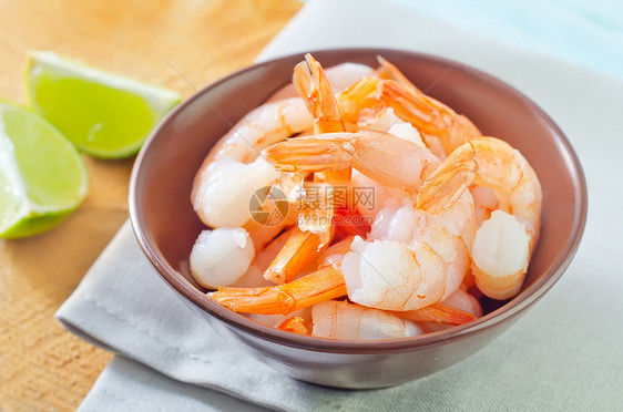 虾海鲜甲壳叶子食物营养沙拉餐厅磷虾对虾尾巴图片