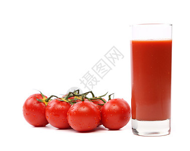 番茄团团和一杯果汁图片