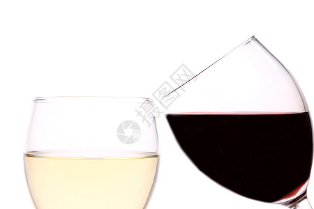 红酒和白葡萄酒杯水晶白色庆典运动高脚杯酒精玻璃飞溅食物酒厂图片
