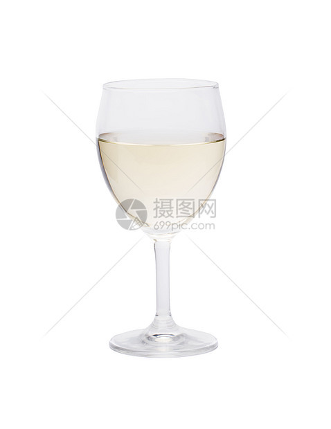一杯白葡萄酒高脚杯剪裁白色小路饮料液体玻璃酒厂黄色酒精图片