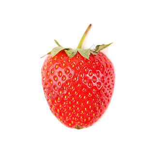 在白色背景中隔离的草莓白莓浆果红色团体甜点叶子食物种子活力水果宏观图片