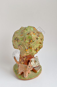 装饰性陶瓷雕像艺术棕色塑像雕刻物体礼物娃娃设备雕塑玩具图片