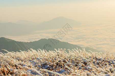 山场景旅行山脉风景白色远足晴天太阳日出武功图片