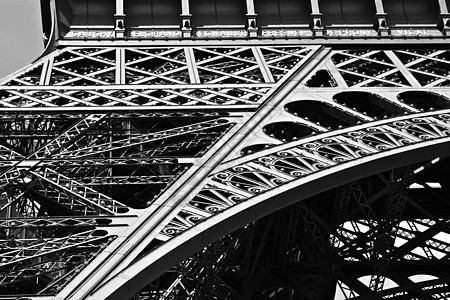 Eiffel 铁塔特写地标建筑曲线旅游吸引力螺栓建筑学历史性金属城市图片