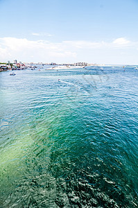 佛罗里达海滩景晴天反射太阳场景海滩海洋天气天空风暴阳光图片