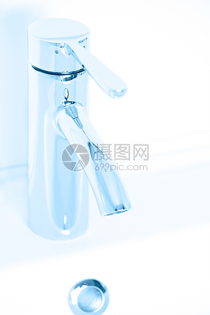 现代水龙头饮料卫生间反射生活洗手间健康蓝色阀门饮用水龙头图片