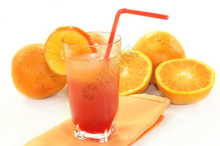 坎帕里橙玻璃享受冰块橙汁岩石酒精饮料橙子派对鸡尾图片