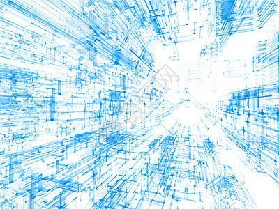 分形大都会概念几何学建筑工业城市矩形科学建筑学技术网格图片