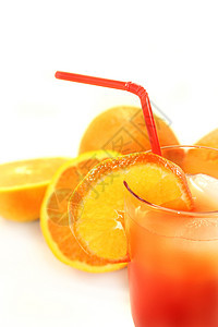 坎帕里橙鸡尾酒吧酒精橙子玻璃岩石饮料享受冰块派对图片