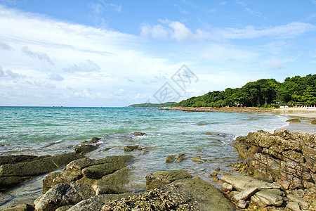 萨米德岛 雷永 泰国绿色热带旅行天空岩石水平季节海浪旅游海岸图片