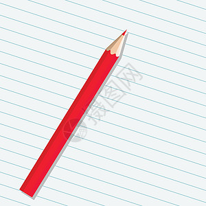 纸页上的红铅笔图片