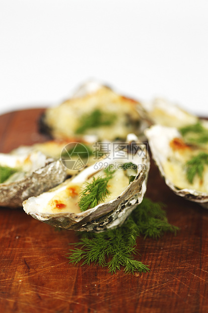 芝士和的牡蛎美味美食海鲜桌子营养饮食草药蔬菜宏观食物图片