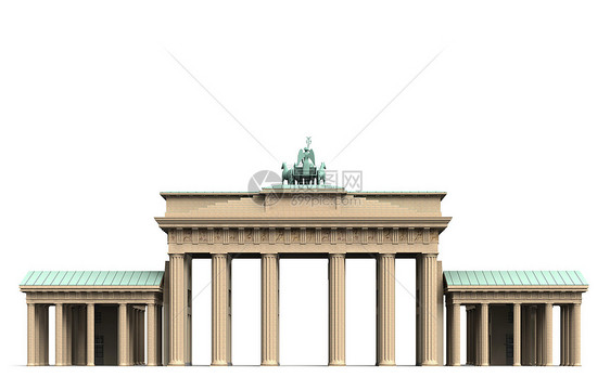勃兰登堡6号门纪念碑雕塑砂岩观光建筑视觉自由柱子建筑学渲染图片