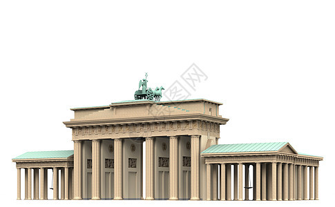 勃兰登堡3号门自由观光渲染建筑学柱子视觉雕塑技术纪念碑首都图片