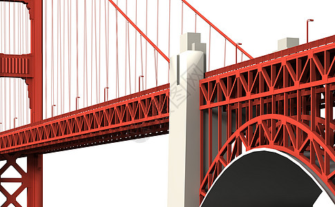金门桥2城市视觉绳索飞行建筑动画片海洋红色技术地标图片