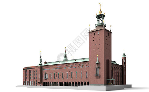 斯德哥尔摩市政厅1远足观光地标建筑渲染旅行拱廊首都市政玻璃图片