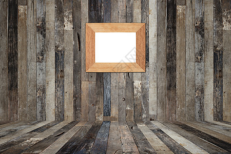 旧木墙上的木板图画框菜单板边界正方形艺术橡木古董白色木头乡村棕色图片