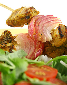 鸡美食用餐香菜饮食蔬菜火箭草药沙拉味道美味图片