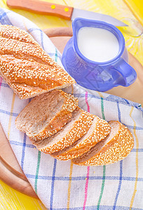 面包粮食小麦饮食面包师食物糕点团体种子面团早餐图片