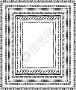 边界长方形收藏插图框架设计线条元素背景图片