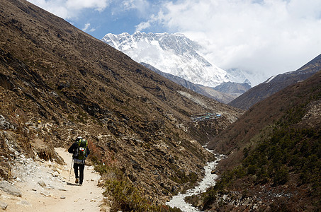 前往尼泊尔喜马拉雅山南珠峰基地营地图片