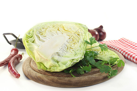 甜心卷心菜白菜洋葱平底锅绿色淡绿色食物蔬菜辣椒沙拉背景图片