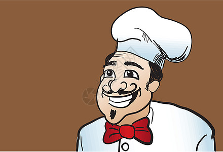 微笑厨师文化制服灵魂人脸横幅帽子菜单胡子胡须坡度图片
