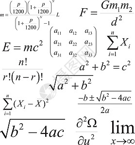 数学和物理矢量公式 多层 可编辑图片