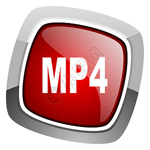 mp4 图标网络夹子红色溪流手表按钮导航电影正方形互联网图片