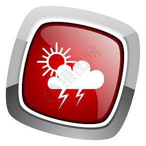 暴雨图标温度下雨正方形天气钥匙晴雨表风暴商业气象红色图片