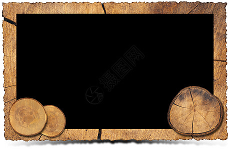Wooden 照片框架材料橡木木板硬木画廊相框公告插图木纹风化图片