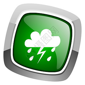 雨雨图标合金绿色互联网钥匙预报温度网络天气下雨晴雨表图片